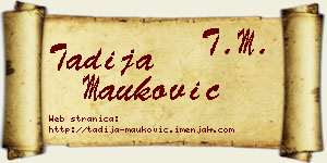 Tadija Mauković vizit kartica